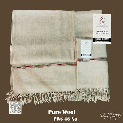 48 No Handmade Wool Shawl | Light Brown