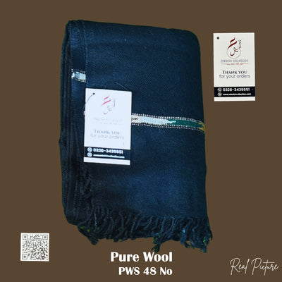 48 No Handmade Wool Shawl | Black